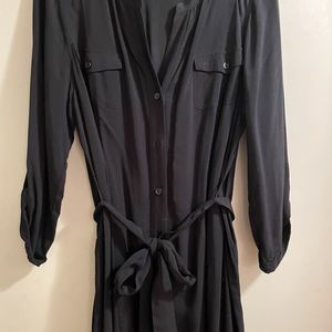 Chicos size 3 black button front dress
